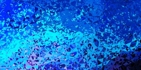 Obraz premium Light pink, blue vector backdrop with triangles, lines.