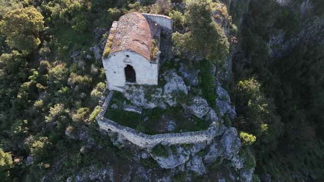 Kayakoy Village Drone Video, April 2022 Fethiye Aegean Sea, Mugla Turkey