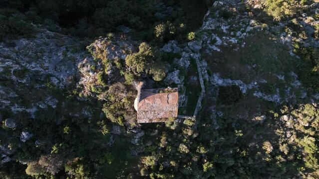 Kayakoy Village Drone Video, April 2022 Fethiye Aegean Sea, Mugla Turkey