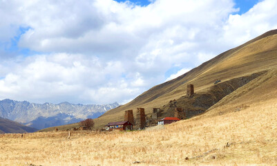 hiking in the mountains