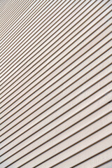 Beige wood vinyl lap siding at San Francisco, California