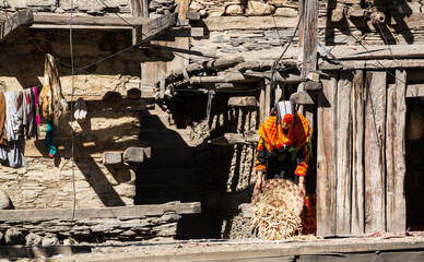 Chitral valley, Hindukush, Pakistan - September 2021: Portrait daily life activity of Kalash people...