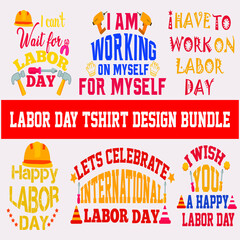 Labor Day Tshirt  Design Bundle Vector Element creative Design