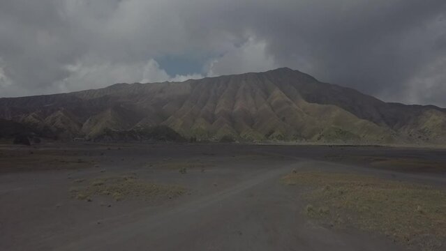 aerial view of bromo landscape area