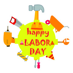 Happy Labor Day Vector Illustration Design Template