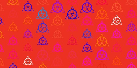 Light Blue, Yellow vector backdrop with mystery symbols.