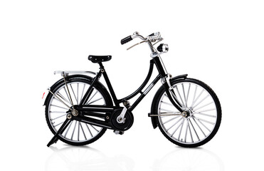 Fototapeta na wymiar Black bike on white background