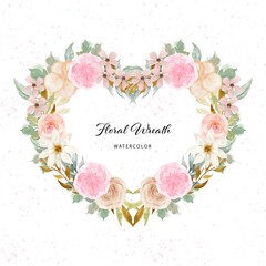 Lovely Rustic Watercolor Floral Wreath