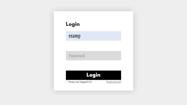Log in Form Pop up Animation. Website Registration with login and password field. Animated template for UI Design. 4k Video	
