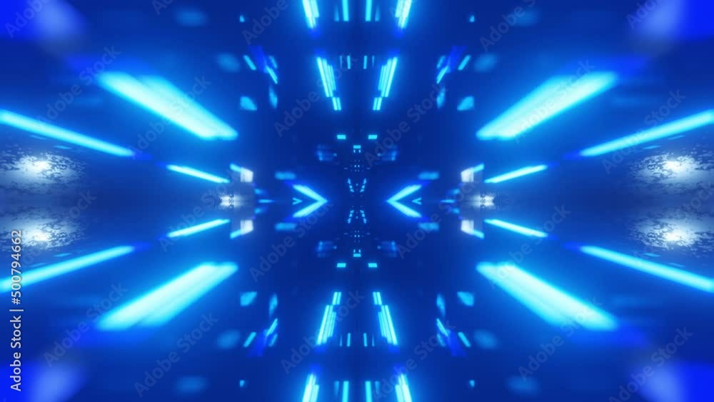 Poster vj loop motion design background. abstract bg motion graphics 3d symmetrical glowing construction. m