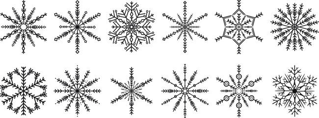 Snowflakes for Christmas and New Year Decor	

