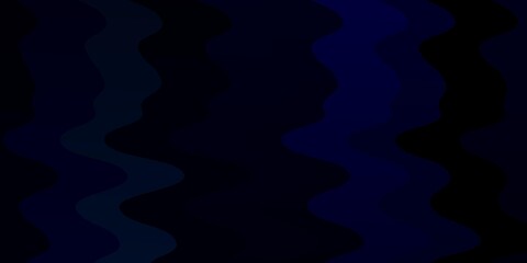 Dark BLUE vector texture with curves.
