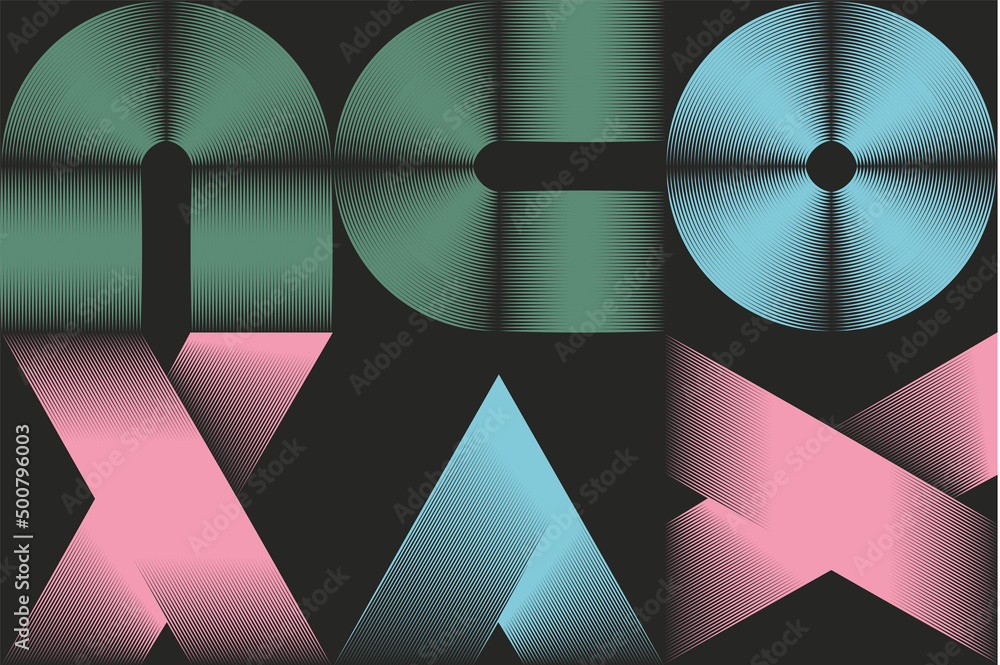 Poster abstract geometric vector pattern background with transition effect