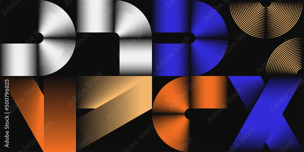 Poster abstract geometric vector pattern background with transition effect