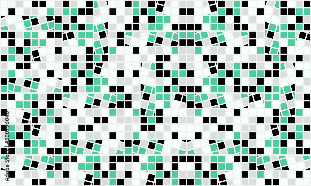 Poster abstract mosaic geometrical pattern design with simple shapes and figures