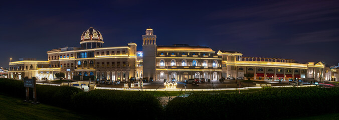 Naklejka premium Katara Kultural village view of Galeries Lafayette, popular touristic destination in Doha, Qatar