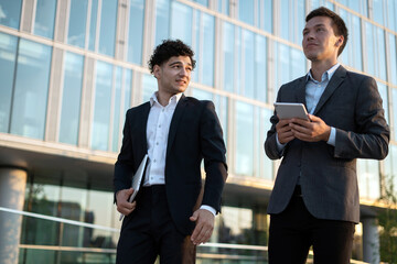 Men in formal suit business meeting