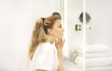 Applying the cream..Magic anti-aging cream.