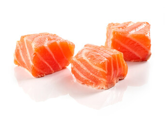 fresh raw salmon pieces