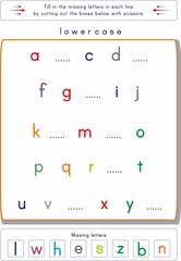 It is a worksheet prepared to teach upper and lower case letters in the alphabet.