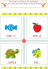 This worksheet is about completing the missing letters of the pictures.