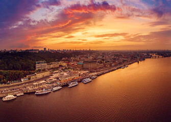 Sunset over Dnipro