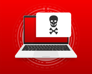 Phishing by hackers and cybercriminals, identity theft, password, user login, document, email and credit card. Hacker logo. Vector illustration.