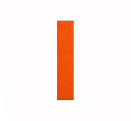 Uppercase letter I on eva rubber background