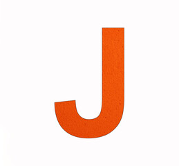 Letter J alphabet on foamy rubber background