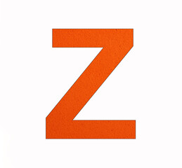 Uppercase letter Z on eva rubber background