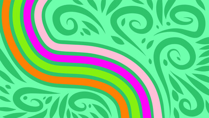 Fototapeta na wymiar desain Latar belakang abstrak dengan pusaran kurva gelombang ornamen arab garis lengkung dan gumpalan dalam warna pastel