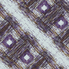 Geometric kilim ikat pattern with grunge texture