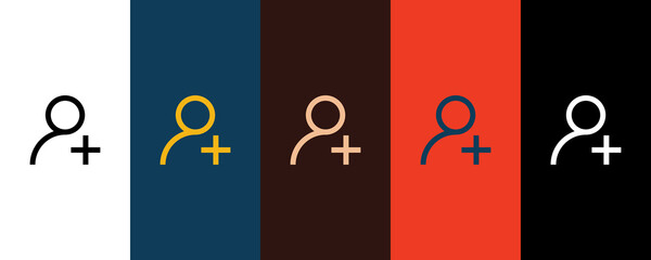 Add user icon illustration isolated vector sign symbol