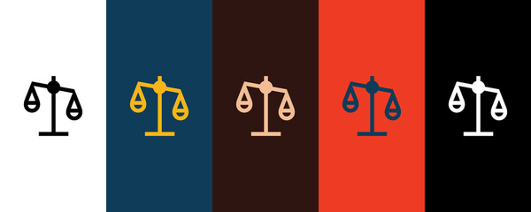 Scales icon illustration isolated vector sign symbol