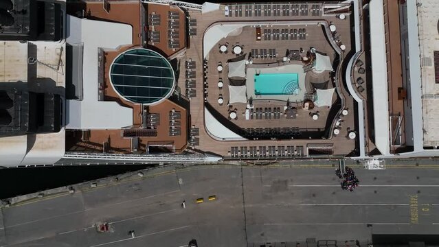 Cruise Ship Drone Video, Galataport Beyoglu, Istanbul Turkey