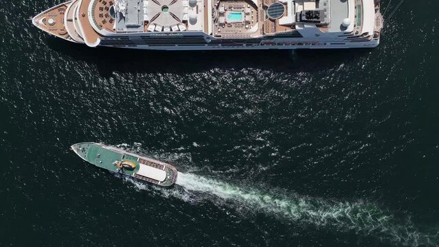 Cruise Ship Drone Video, Galataport Beyoglu, Istanbul Turkey