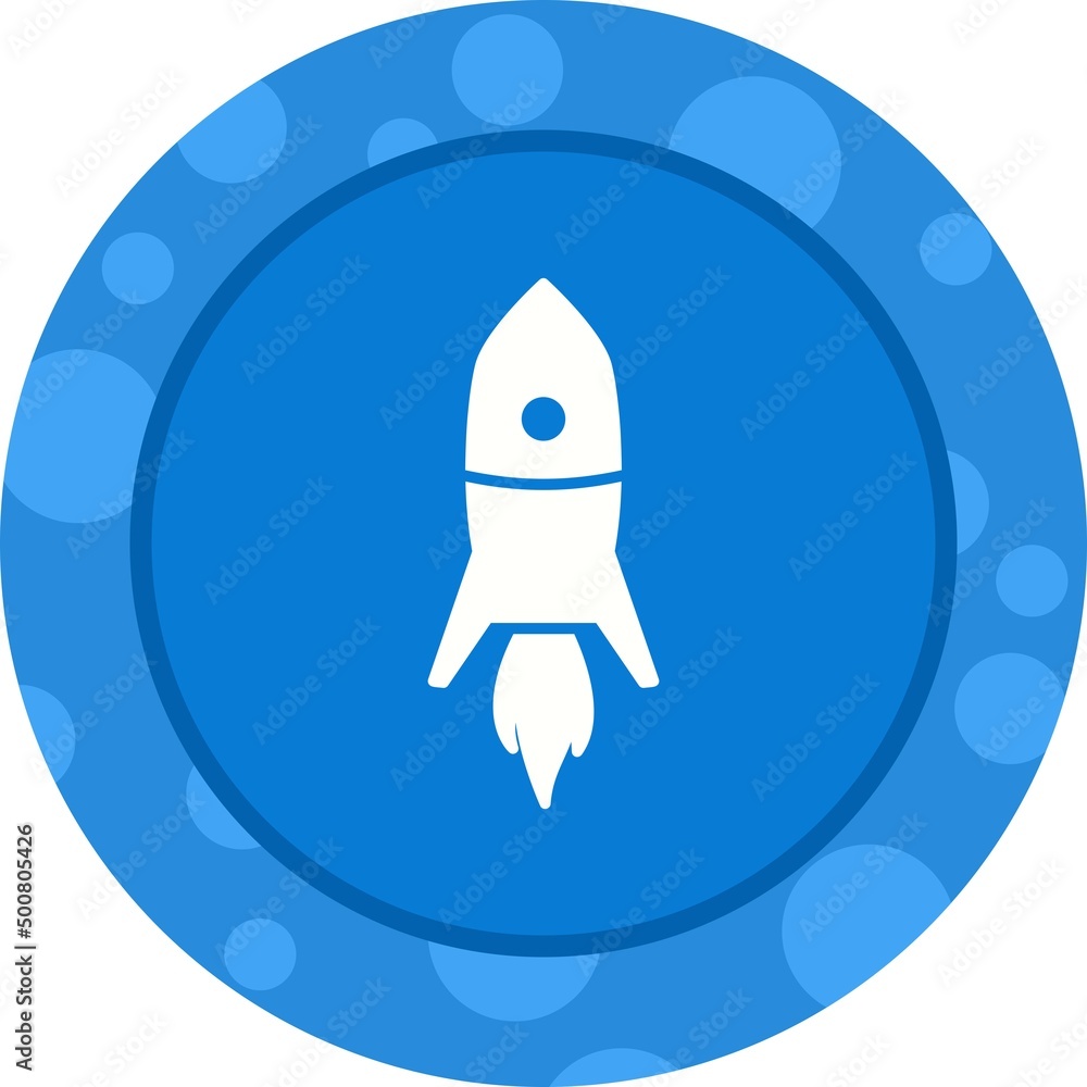 Poster unique rocket vector glyph icon