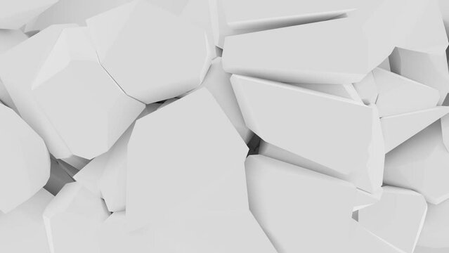 Fractured surface, floor or wall breaking apart, destruction or breaking abstract concept background