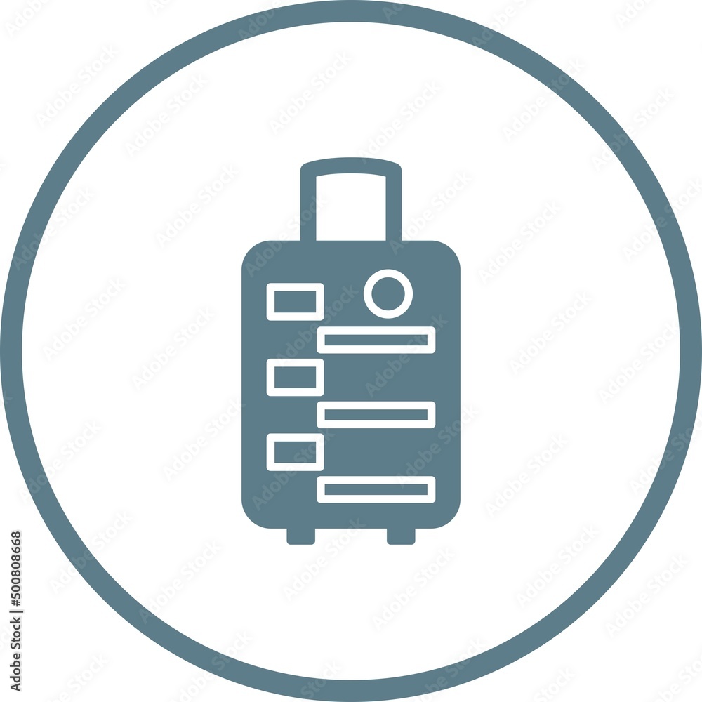 Canvas Prints unique luggage bag vector glyph icon