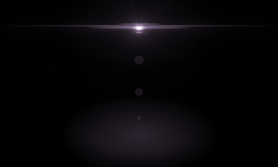 Lens Flare light over background. Easy to add overlay or screen filter over photos