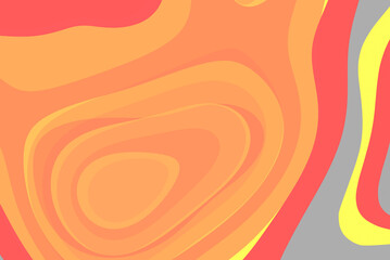 Orange primary tones dominate the multicolored background.