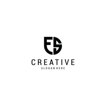 Initial logo f s round premium vector Premium Vector