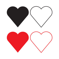 Hearts collection. Love, romance concept. Happy valentines day decoration. Vector illustration. stock image. 