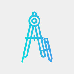 Compass icon in gradient style, use for website mobile app presentation