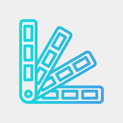 Color palette icon in gradient style, use for website mobile app presentation