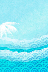 波　海　夏　背景
