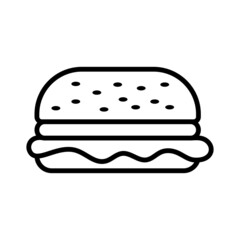 hamburger - food icon vector design template simple and clean