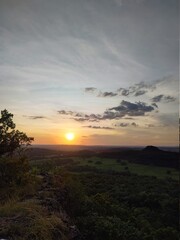sunset in the mountains