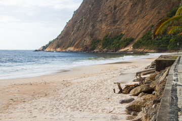 beach outside in urca in Rio de Janeiro, Brazil.