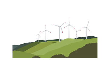 山の風力発電
